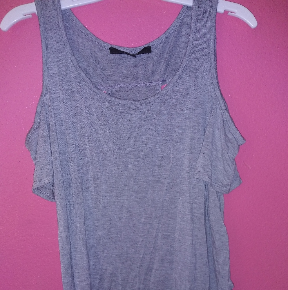 Gray off the shoulder